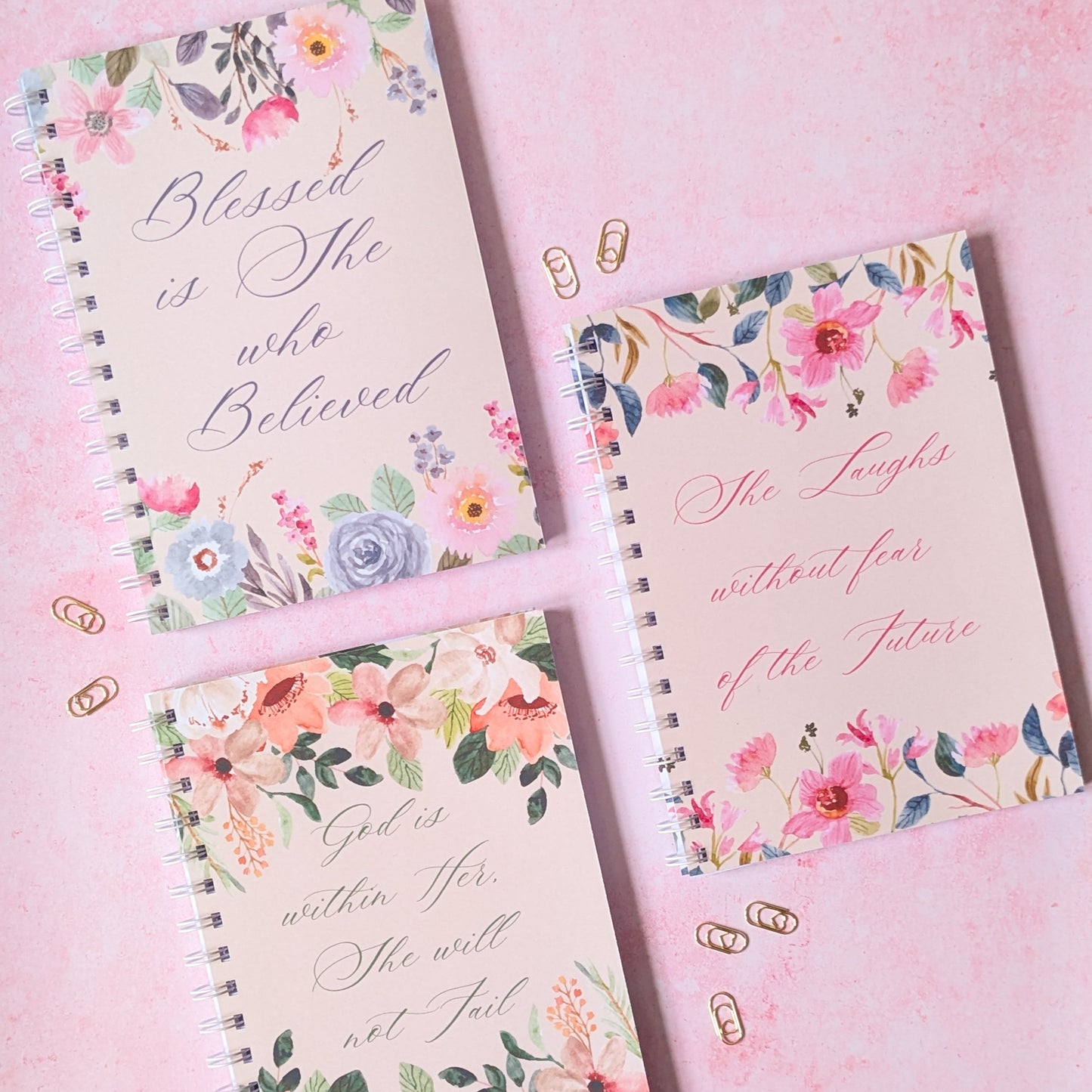 Blessed is She who Believed | Luke 1:45 | Personalised Journal | Christian Faith Stationery