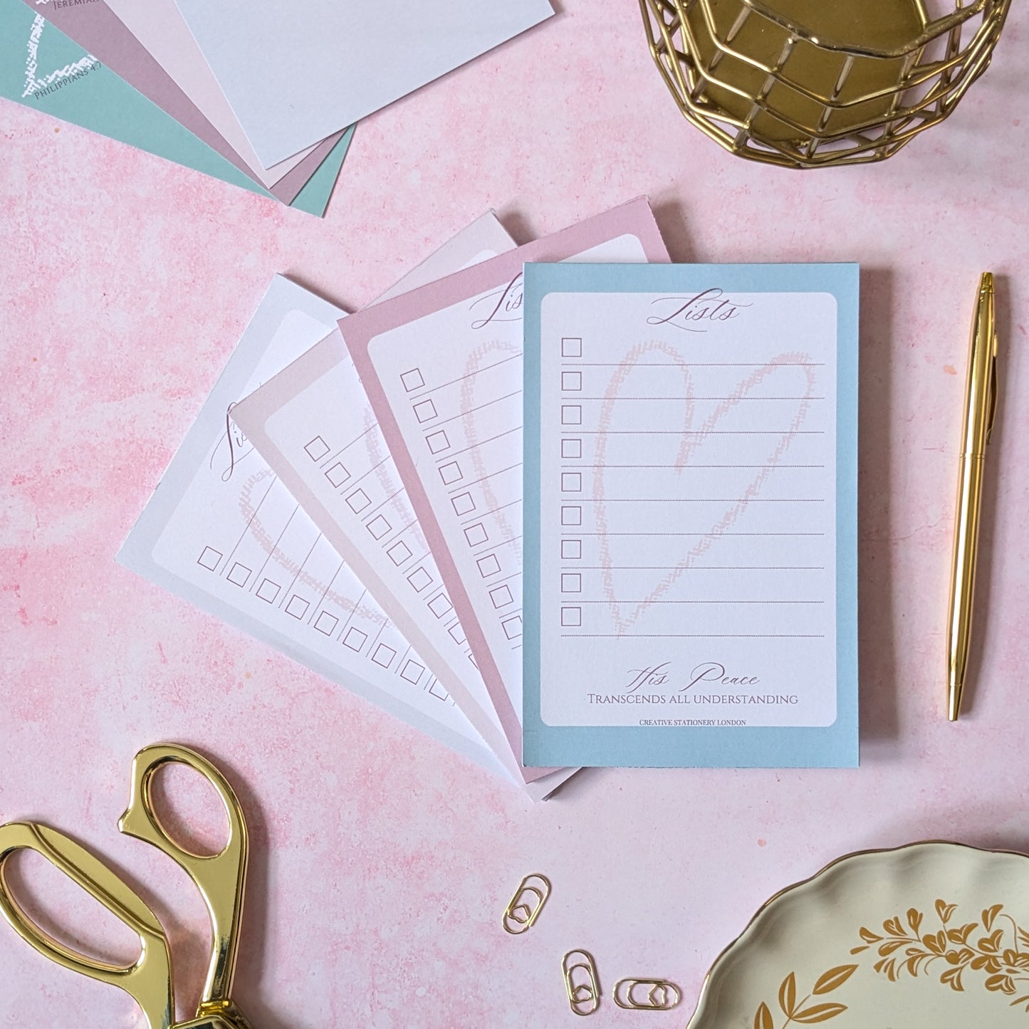 Christian Stationery | A6 List Note Pad | His Love & Promises Collection