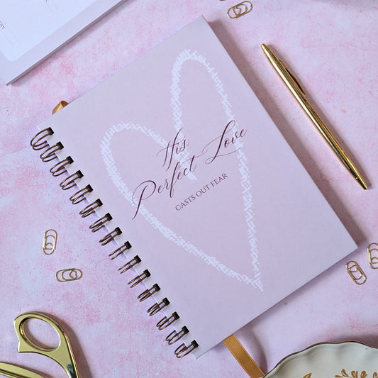 His Perfect Love | 1 John 4 | Daily Journal | Christian Faith Stationery