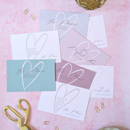 His Perfect Love Collection | Encouragement Postcards | Christian Faith Stationery