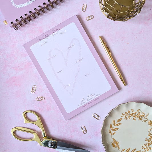 His Perfect Love Collection | A5 Weekly Pad | Christian Faith Stationery