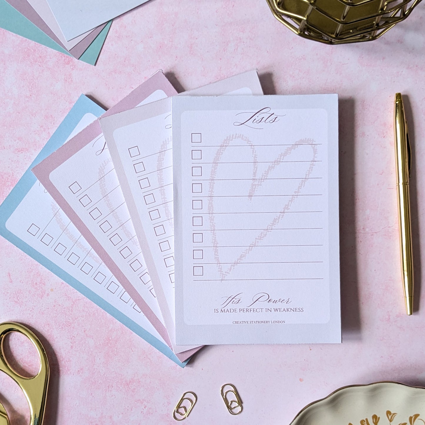 Christian Stationery | A6 List Note Pad | His Love & Promises Collection