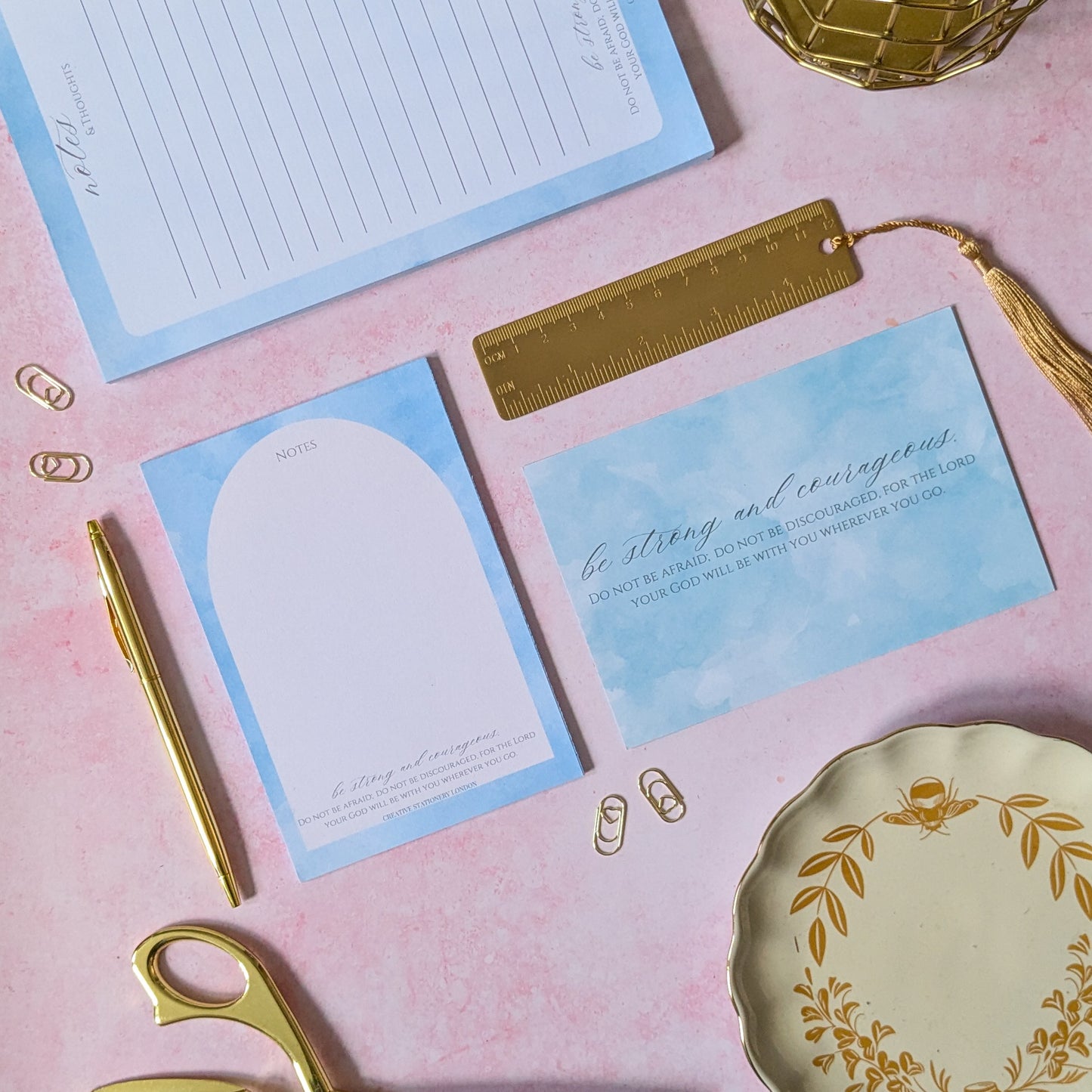 Marble Gold Collection | A6 Notepad | Christian Faith Stationery