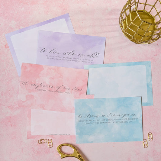 Marble Gold Collection | Encouragement Postcards | Christian Faith Stationery