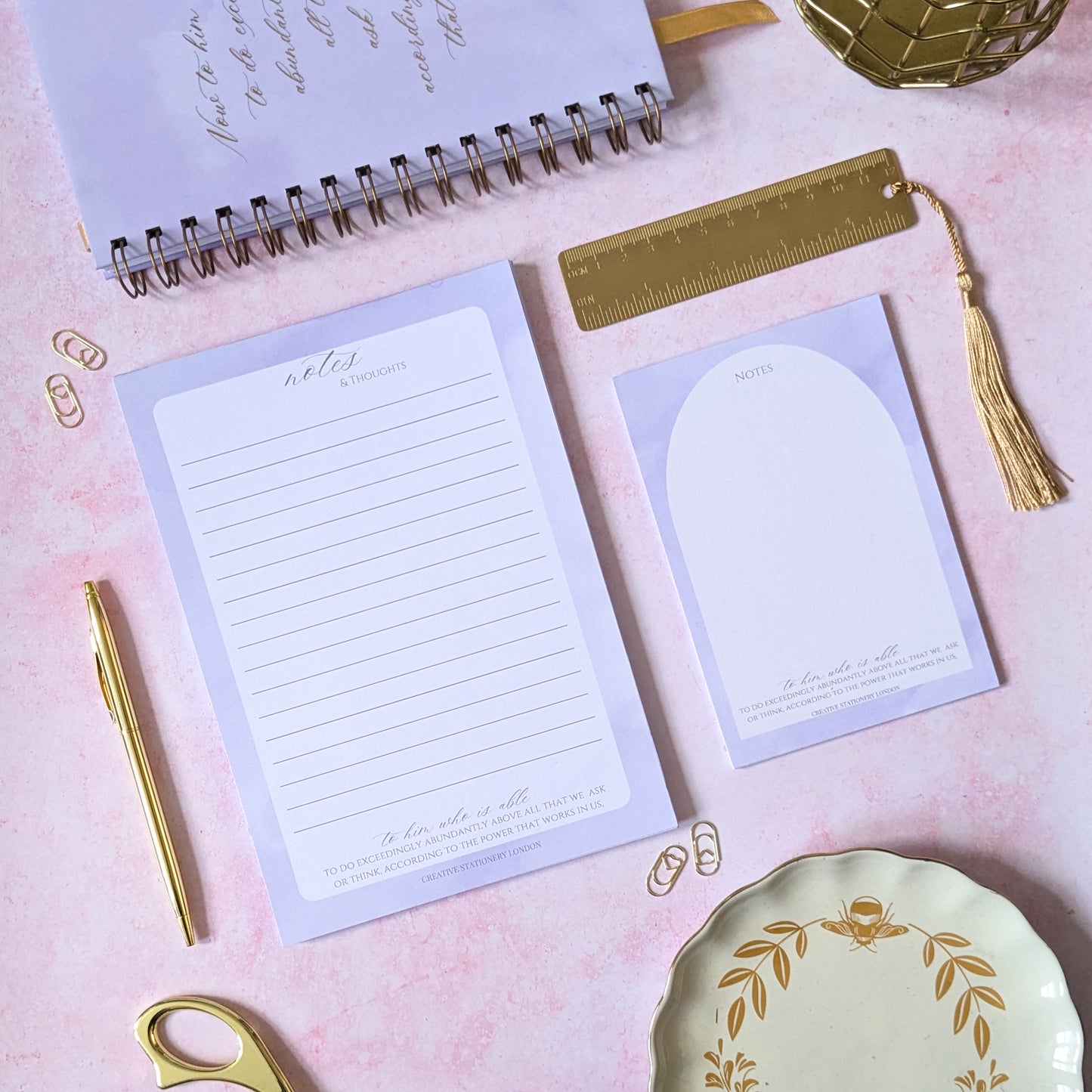 Marble Gold Collection | A5 Notepad | Christian Faith Stationery