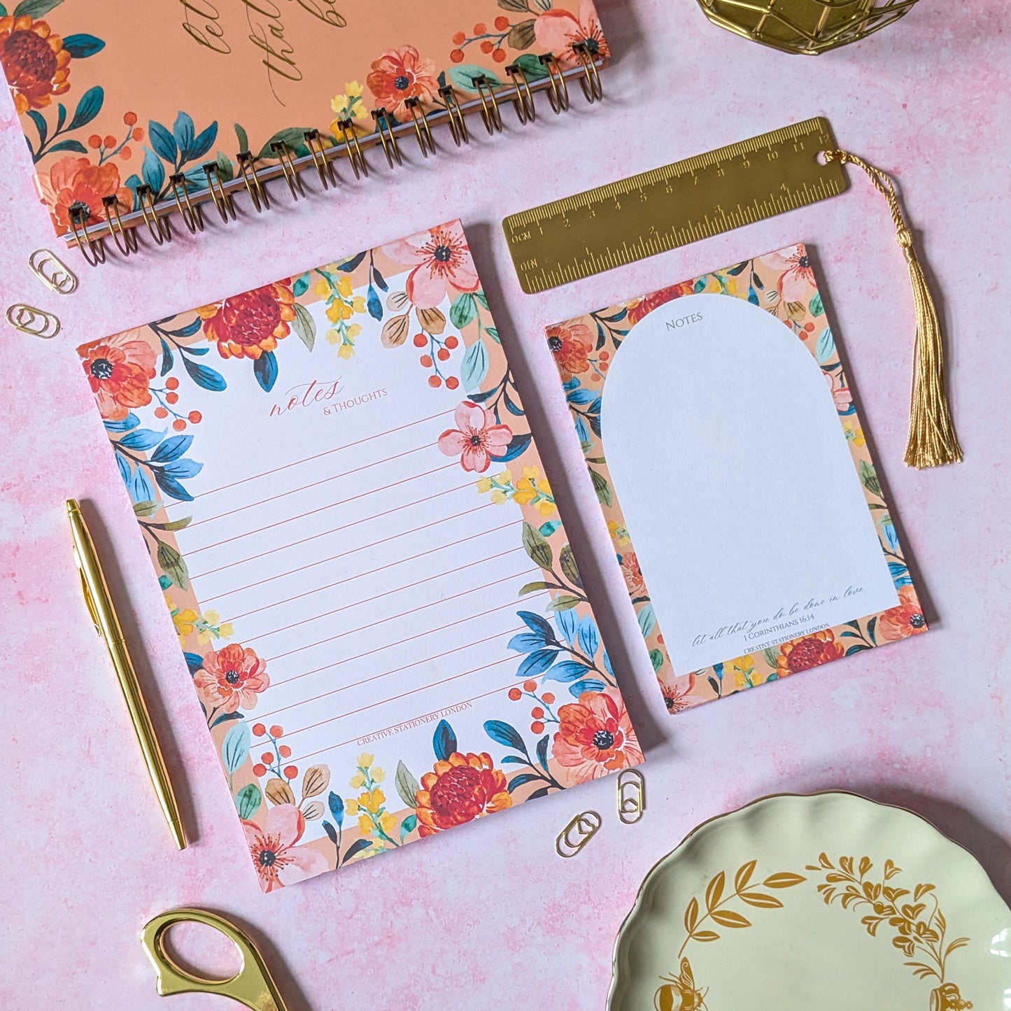 Truth in Florals Collection | A5 Notes Pad | Christian Faith Stationery