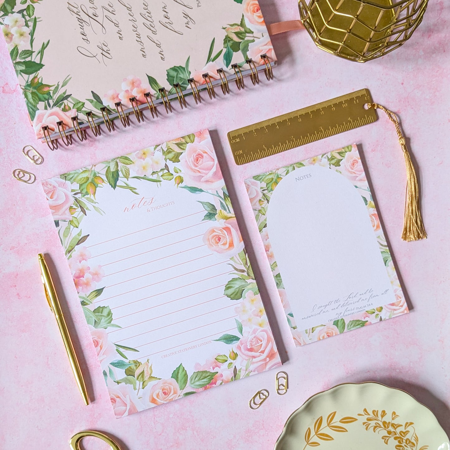 Truth in Florals Collection | A5 Notes Pad | Christian Faith Stationery