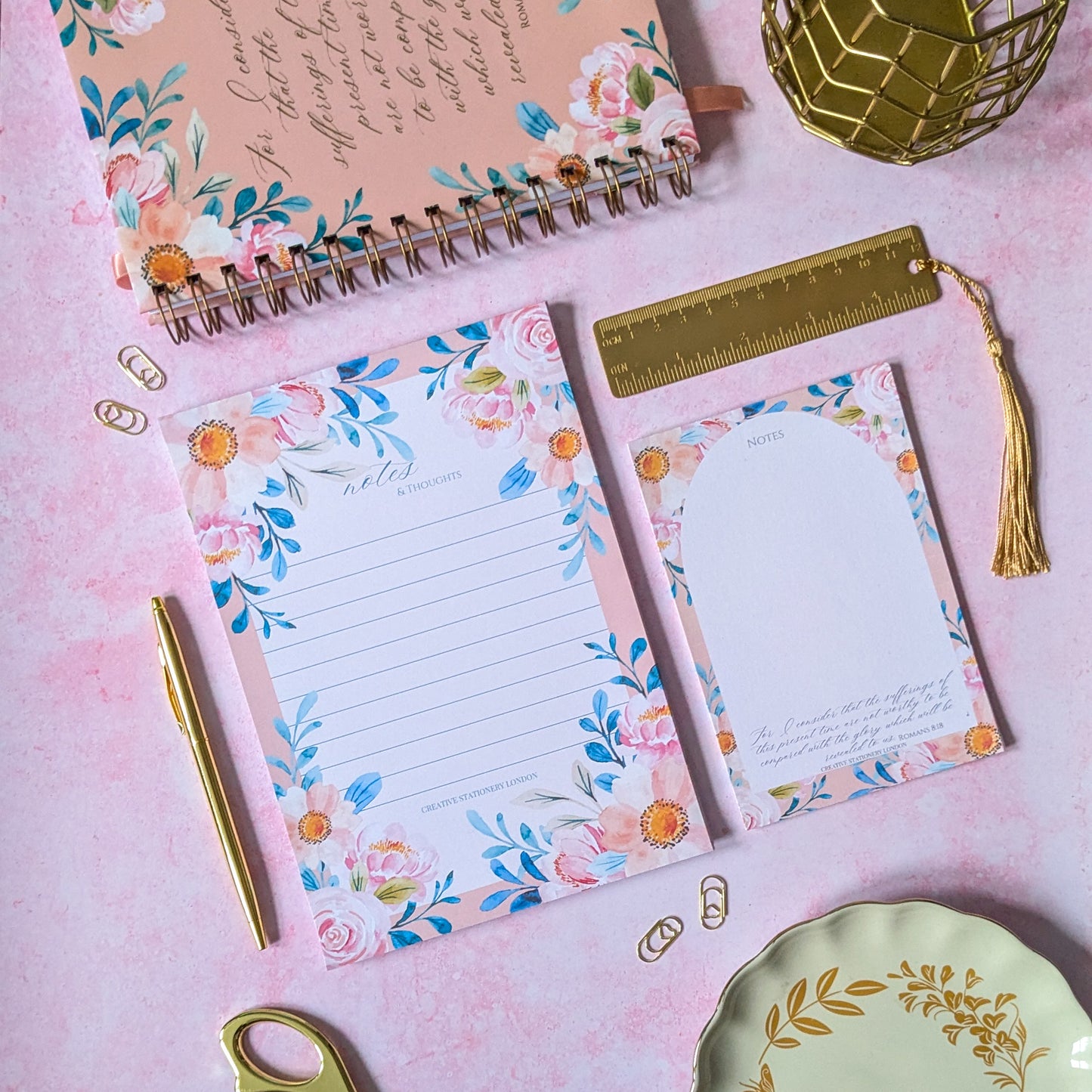 Truth in Florals Collection | A5 Notes Pad | Christian Faith Stationery