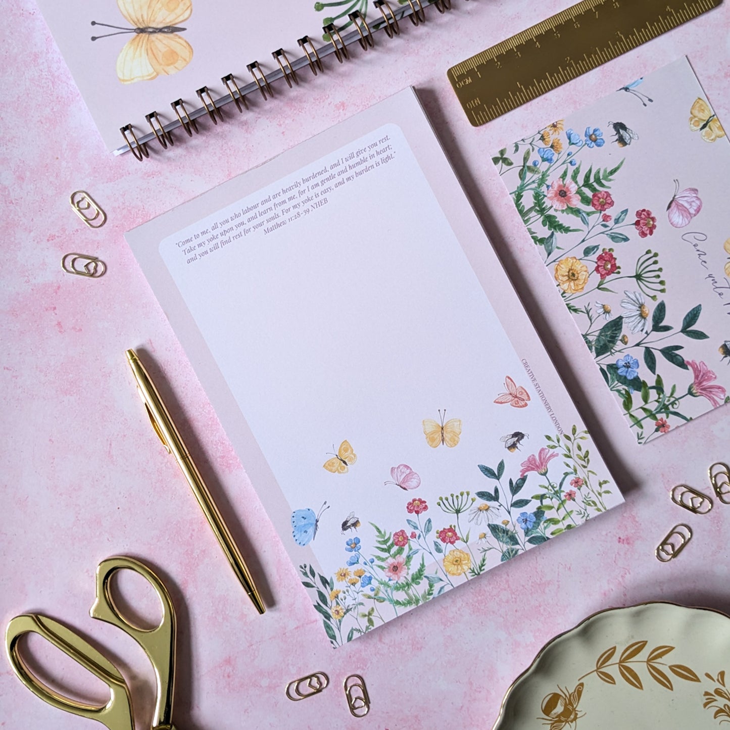 Wildflower Collection | A5 Notepad | Christian Faith Stationery