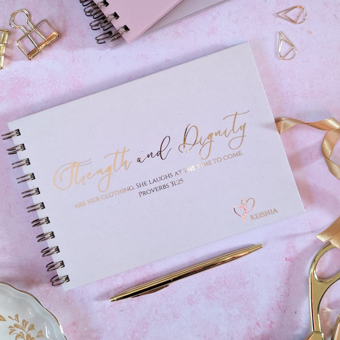 Strength & Dignity Personalised Memory Book | Faith-Inspired Keepsake