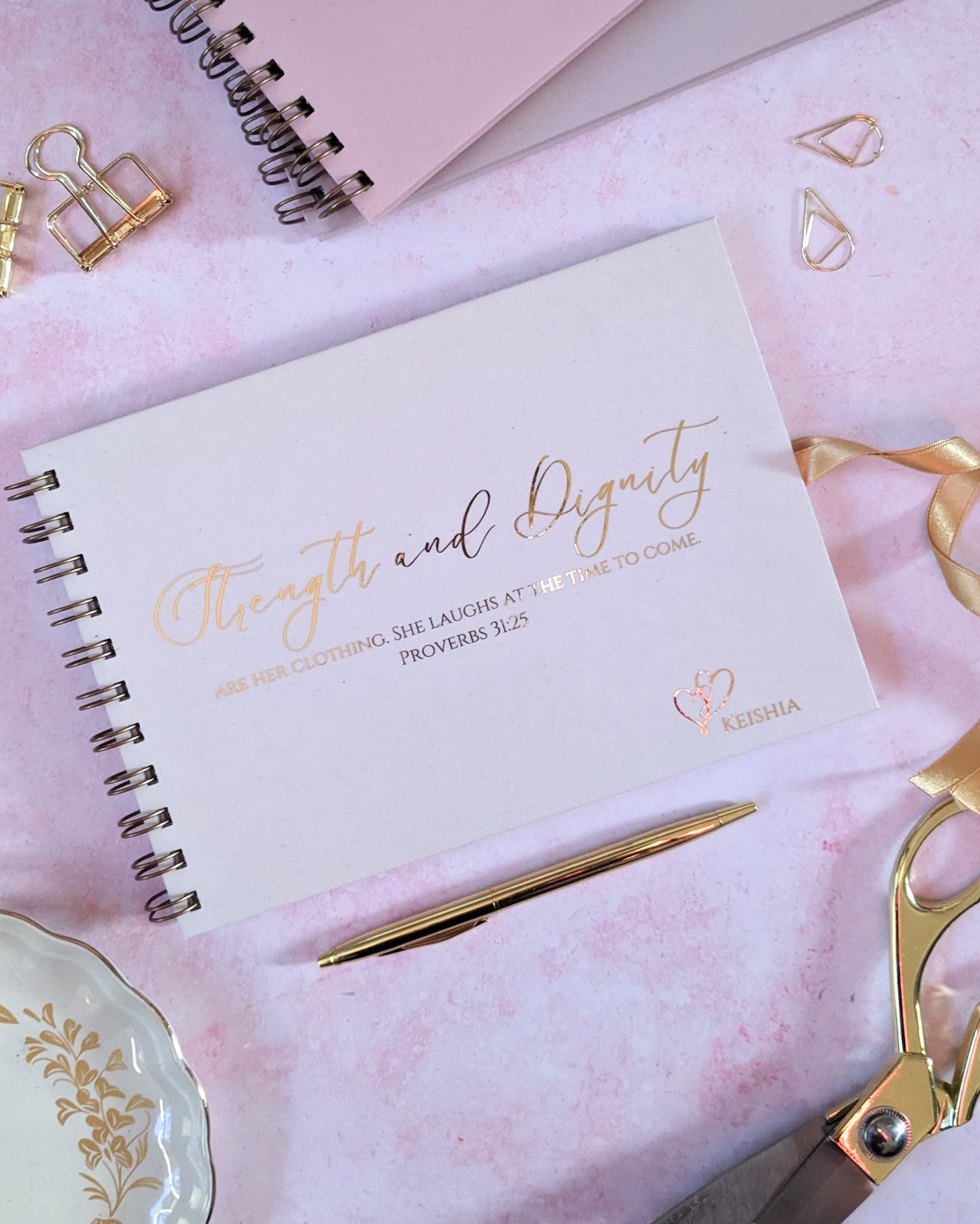 Strength & Dignity Personalised Memory Book | Faith-Inspired Keepsake