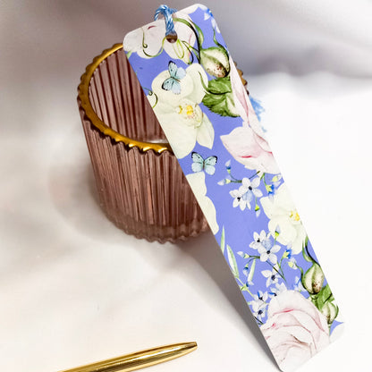 Floral Aluminium Bookmark | Butterfly Blues